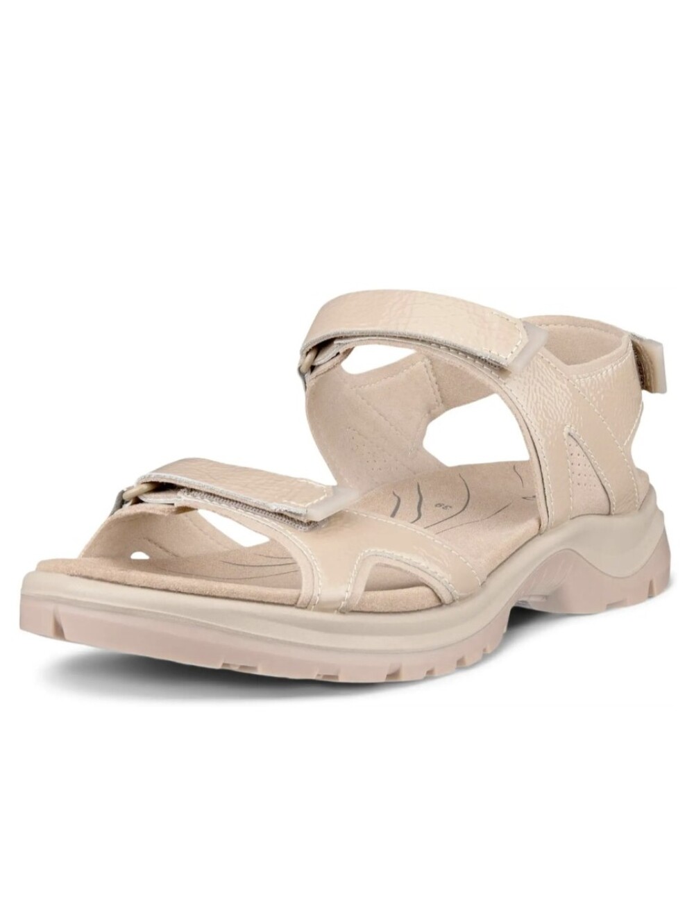 Ecco Beige Adjustable Comfort Sport Sandals